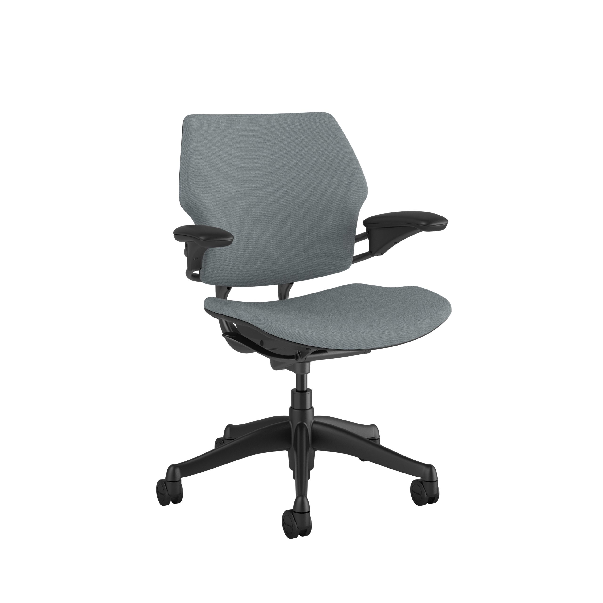 freedomtaskchair mediumgrey scaled <ul> <li>Standard Duron Arms</li> <li>Corde Textile Pattern</li> <li>Graphite Frame and Base</li> <li>Standard Cylinder 5"</li> <li>Standard Foam Seat Pan</li> </ul>