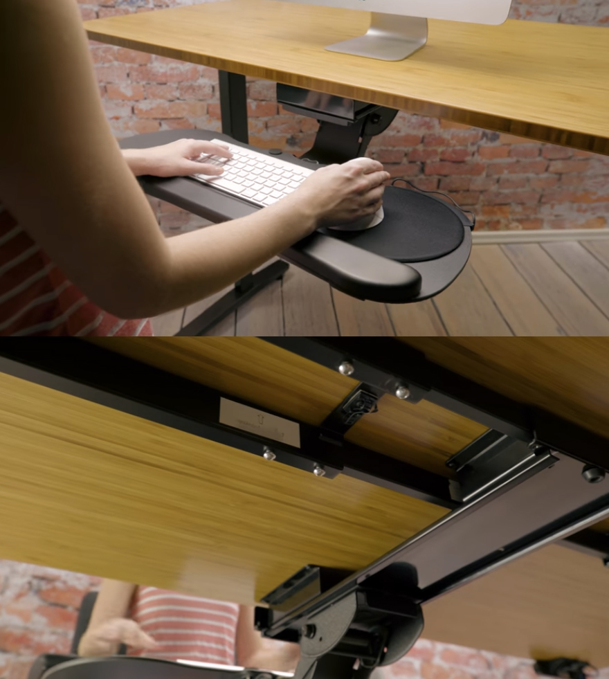 Humansolution keyboard tray tracks