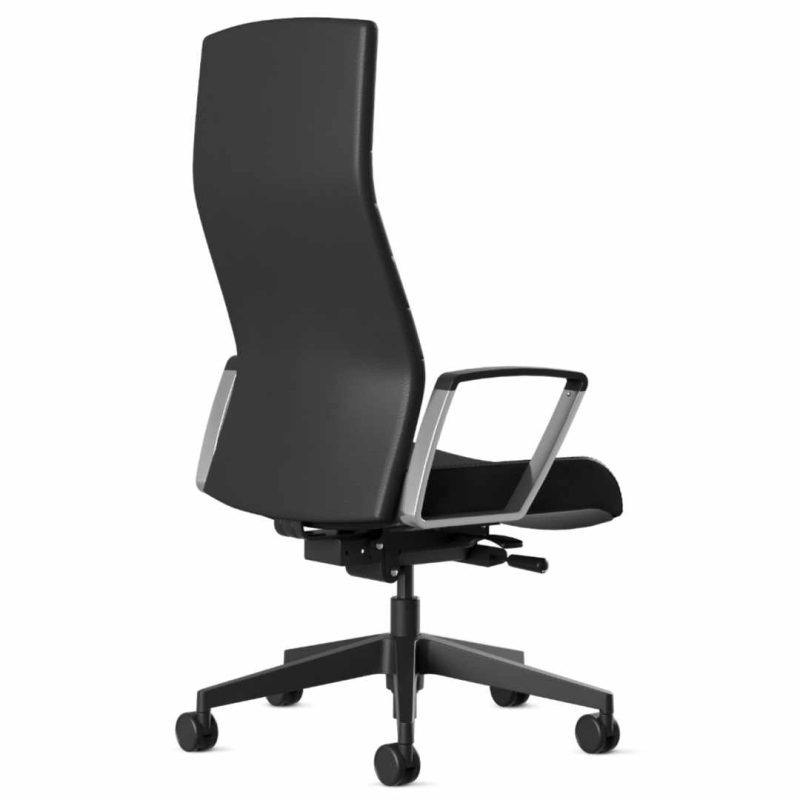 305 9to5seating conference chair back • Ships in 24 hours • Conference and executive seating • Five-year warranty • Assembly required • Black vinyl upholstery • Bleach cleanable (10:1 solution) • Warranted to 300 lbs.