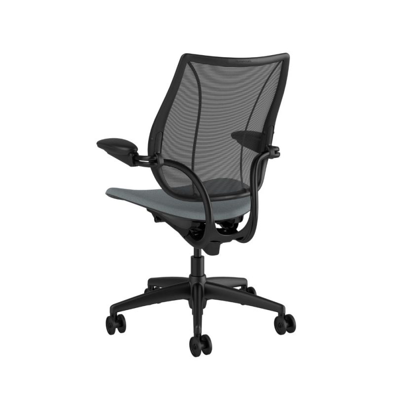 Humanscale liberty black frame black mesh medium grey fabric 2 <ul> <li>Ergonomic Mesh Chair</li> <li>Adjustable Duron Arms</li> <li>Standard Foam Seat Pan</li> <li>Standard Cylinder 5"</li> <li>Standard Hard Casters</li> <li>Standard Matching Base</li> <li>Weight Capacity up to 300 lbs</li> </ul>