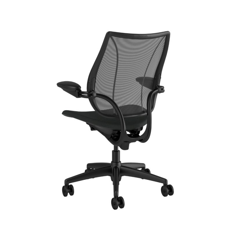 Humanscale liberty black frame carbon mesh graphite fabric 3 <ul> <li>Ergonomic Mesh Chair</li> <li>Adjustable Duron Arms</li> <li>Standard Foam Seat Pan</li> <li>Standard Cylinder 5"</li> <li>Standard Hard Casters</li> <li>Standard Matching Base</li> <li>Weight Capacity up to 300 lbs</li> </ul>