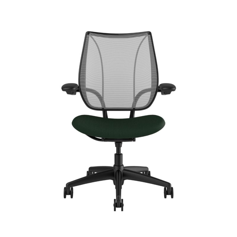 Humanscale liberty black frame platinum mesh balsam fabric 1 <ul> <li>Ergonomic Mesh Chair</li> <li>Adjustable Duron Arms</li> <li>Standard Foam Seat Pan</li> <li>Standard Cylinder 5"</li> <li>Standard Hard Casters</li> <li>Standard Matching Base</li> <li>Weight Capacity up to 300 lbs</li> </ul>