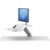 Lotus RT Sit Stand workstation in white