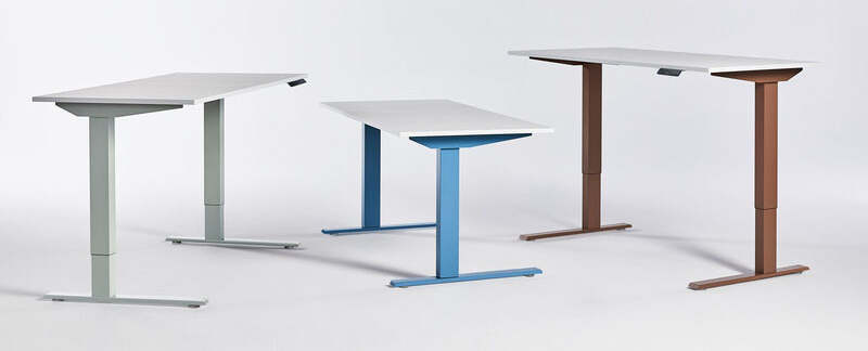 humanscale efloat standing desk in different colors