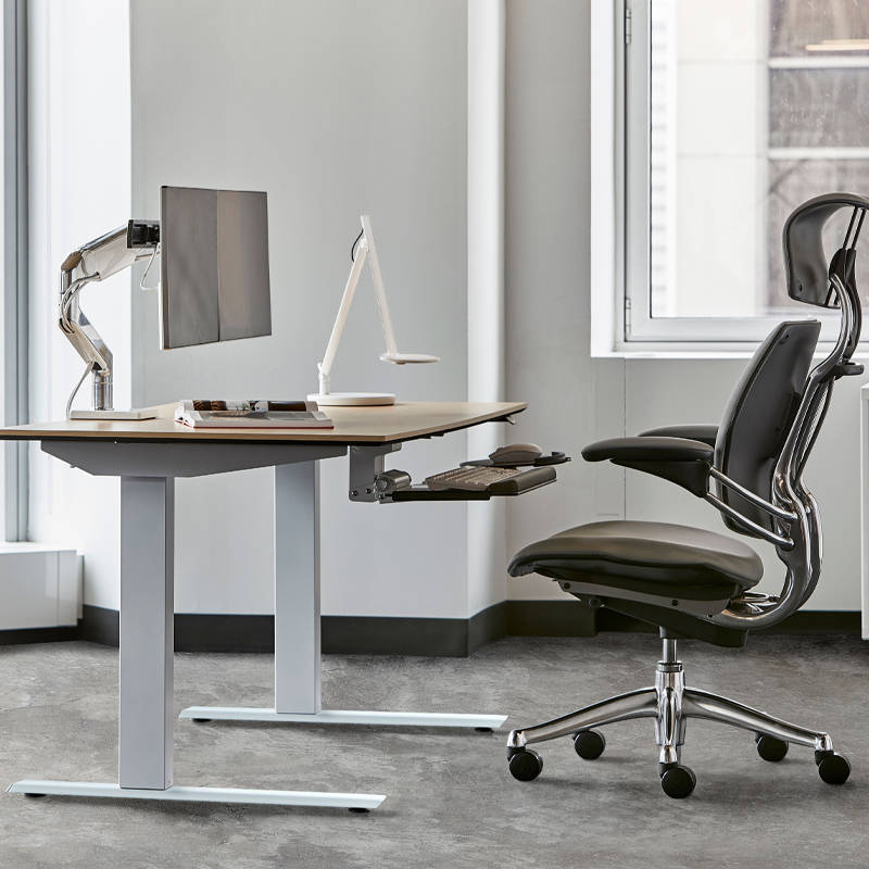 humanscale ultimate work from home desk setup