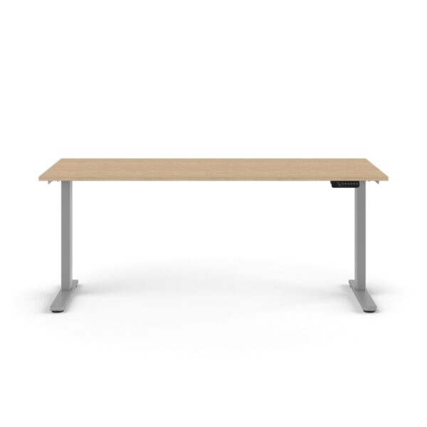 humanscale efloatgo 2 silver base 29x70 white oak venner c foot front view <ul> <li>Accommodates worksurfaces 48”- 72” and depths from 24-30"</li> <li>Quieter Motors</li> <li>C Foot with Glides</li> <li>Digital Programmable handset with USB Charging</li> <li>Enhanced gyroscopic anti-collision</li> <li>5 year warranty</li> <li><strong><span style="color: #339966;">Ships within 3 - 4 weeks</span></strong></li> <li>Bamboo Available Sizes 23" X 46" & 29" X 58"</li> </ul>