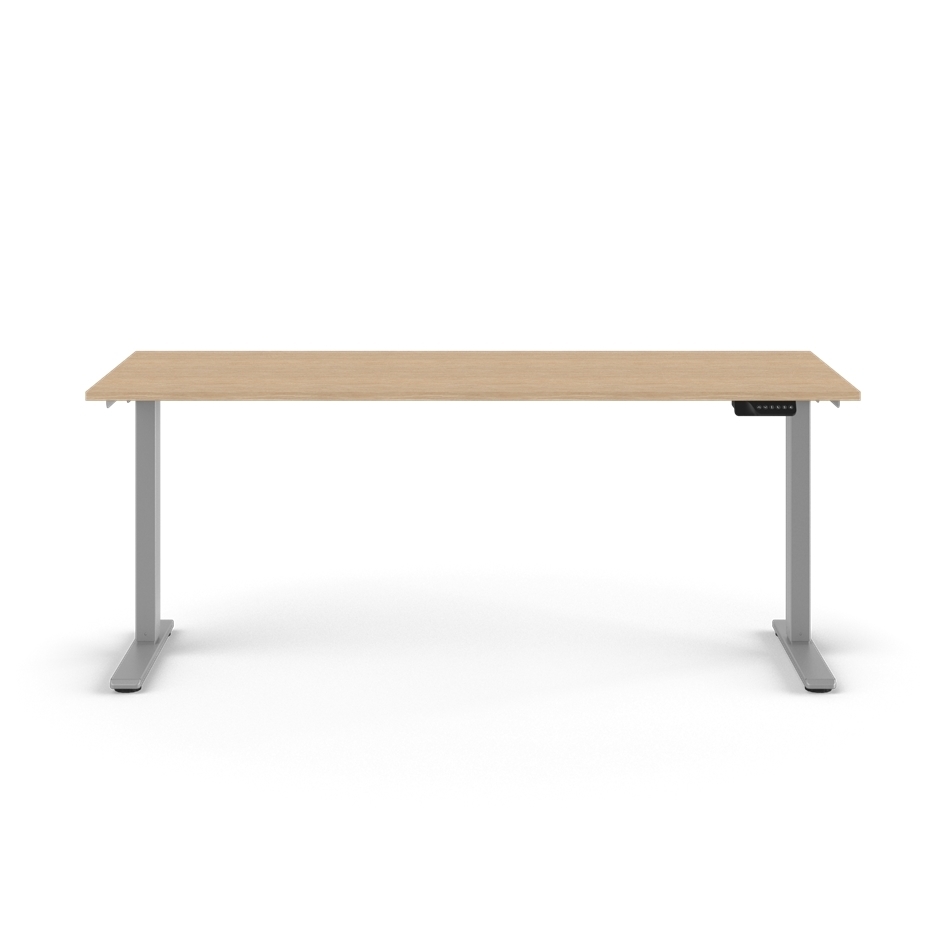 humanscale efloatgo 2 silver base 29x70 white oak venner c foot front view <ul> <li>Accommodates worksurfaces 48”- 72” and depths from 24-30"</li> <li>Quieter Motors</li> <li>C Foot with Glides</li> <li>Digital Programmable handset with USB Charging</li> <li>Enhanced gyroscopic anti-collision</li> <li>5 year warranty</li> <li><strong><span style="color: #339966;">Ships within 3 - 4 weeks</span></strong></li> <li>Bamboo Available Sizes 23" X 46" & 29" X 58"</li> </ul>