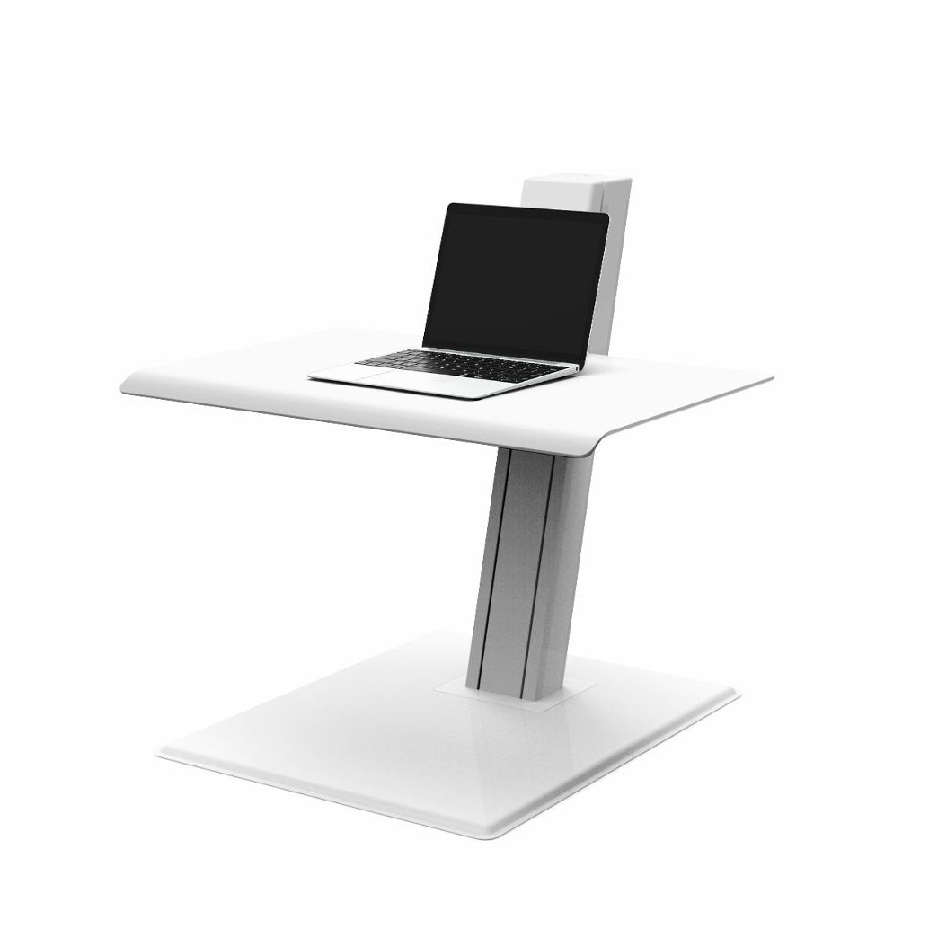 quickstand-eco-laptop-white-qsewl-humanscale.jpg quickstand eco laptop white qsewl humanscale <h3>Features:</h3> <ul> <li>Laptop sit/stand workstation</li> <li>Minimal, compact and portable design complements any space</li> <li>Manufactured with sustainable, non-toxic materials</li> <li>Integrated cable management</li> <li>Freestanding Base</li> <li>18.6” height adjustment range</li> <li>Main assembly accommodates up to 35 lbs.</li> <li>Minimum of 5 lbs of weight needed on the surface</li> <li>Product Weight: 38.5 lbs.</li> </ul>