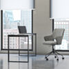 Dillon 47" Desk 90481-ANT Dillon Desk in Matte Anthracite with Matte Black Steel Base